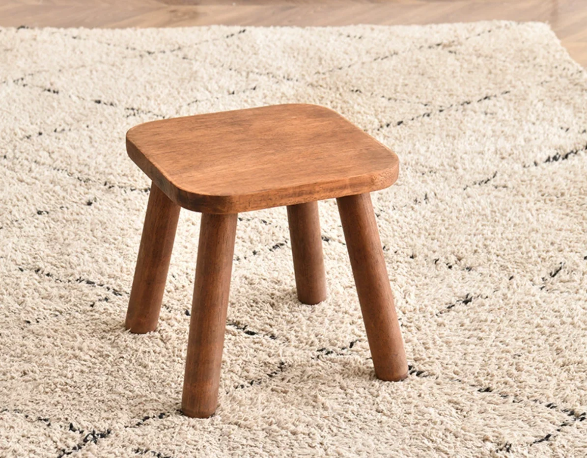 Multifunctional Solid Wood Stool Stackable Design Indoor Living Room Dining Seat Bench Multifunctional Solid Wood Stool Stackable Design Indoor Living Room Dining Seat Bench - Image 2