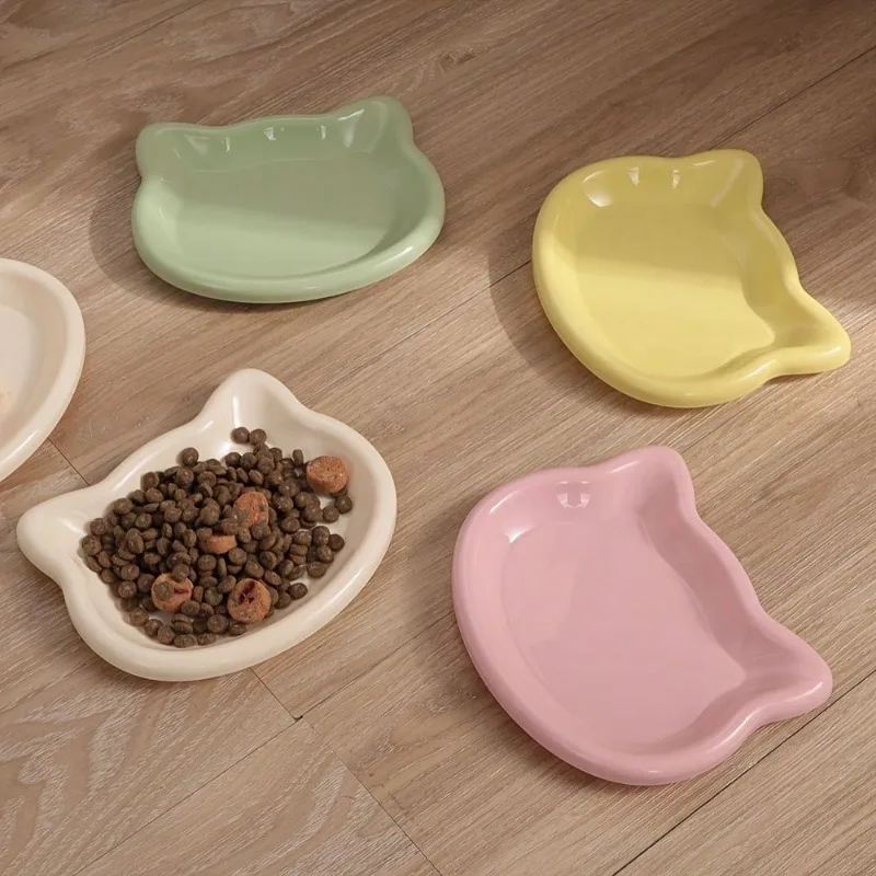 Home Pet Cat Bowl - Plastic Food Dish For Kittens Low-Profile Bowl For Canned Snacks Freeze-Dried Non-Slip Cat Feeding Plate Home Pet Cat Bowl - Plastic Food Dish For Kittens Low-Profile Bowl For Canned Snacks Freeze-Dried Non-Slip Cat Feeding Plate - Image 5