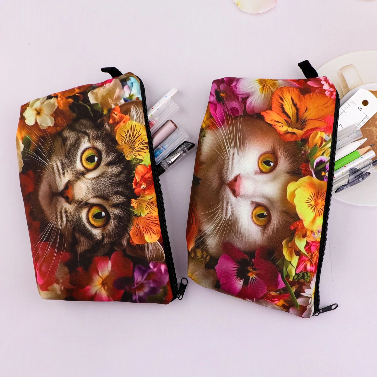 Cute Cat Women Travel Storage Bag Cosmetic Bag Makeup Bag Travel Organizer Bags Print Zipper Lipstick Bag Makeup Case Bag Cute Cat Women Travel Storage Bag Cosmetic Bag Makeup Bag Travel Organizer Bags Print Zipper Lipstick Bag Makeup Case Bag - Image 5