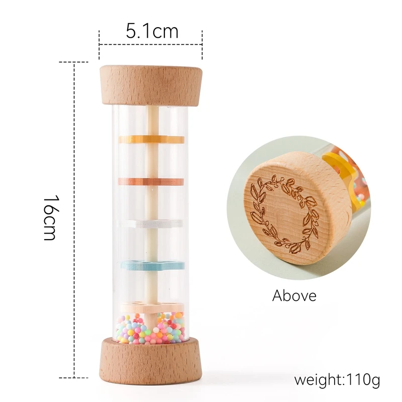 Montessori Baby Rain Stick Rainbow Hourglass Rain Music Rattle Baby Educational Toy Colorful Montessori Sensory Toys For Kids Montessori Baby Rain Stick Rainbow Hourglass Rain Music Rattle Baby Educational Toy Colorful Montessori Sensory Toys For Kids - Image 7