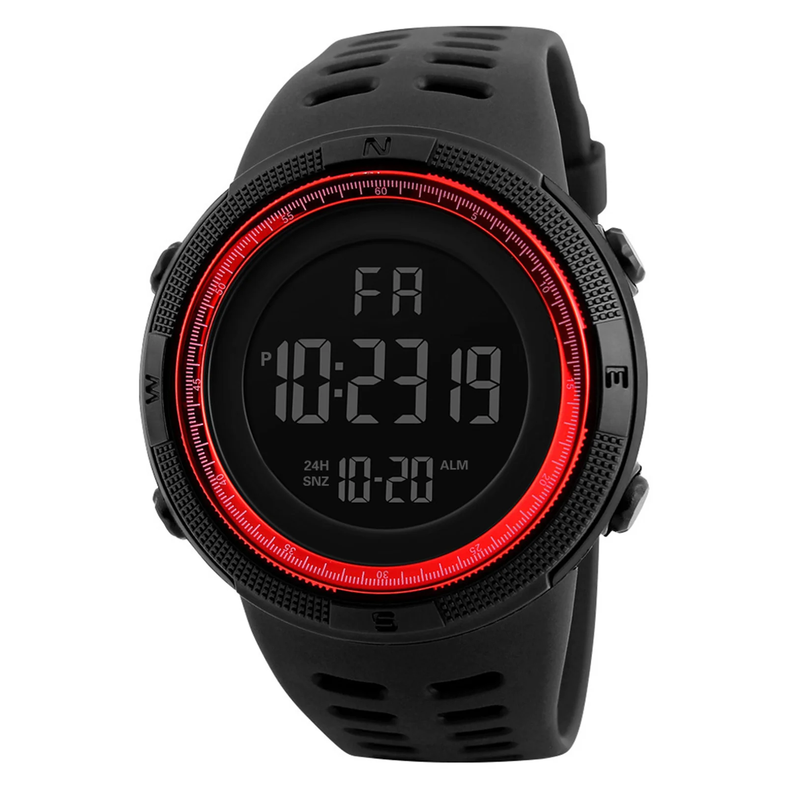 Digitale Sportuhr Für Herren, Wasserdicht, Lässig, Leuchtend, Stoppuhr, Alarm, Einfache Armeeuhr Zum Laufen, Klettern, Angeln Digitale Sportuhr Für Herren, Wasserdicht, Lässig, Leuchtend, Stoppuhr, Alarm, Einfache Armeeuhr Zum Laufen, Klettern, Angeln - Image 6