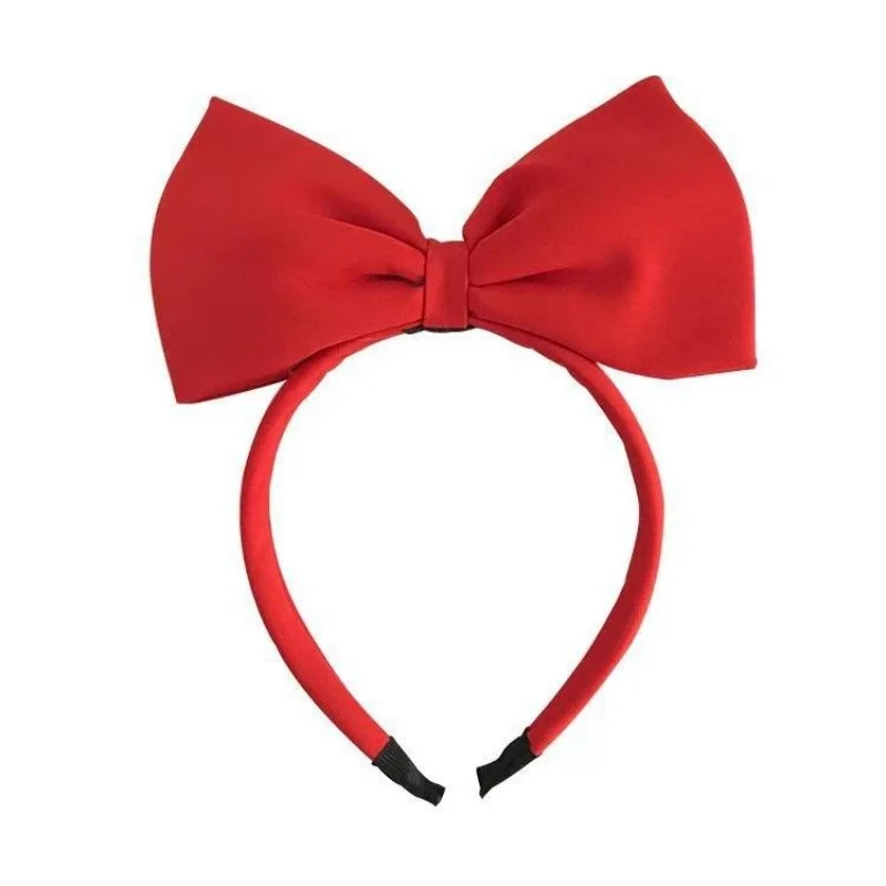 Rotes Großes Schleifenstirnband Prinzessinnen-Stirnband Haaraccessoire Stoff Internet-Trend Niedliches Dreidimensionales Stirnband Rotes Großes Schleifenstirnband Prinzessinnen-Stirnband Haaraccessoire Stoff Internet-Trend Niedliches Dreidimensionales Stirnband - Image 5