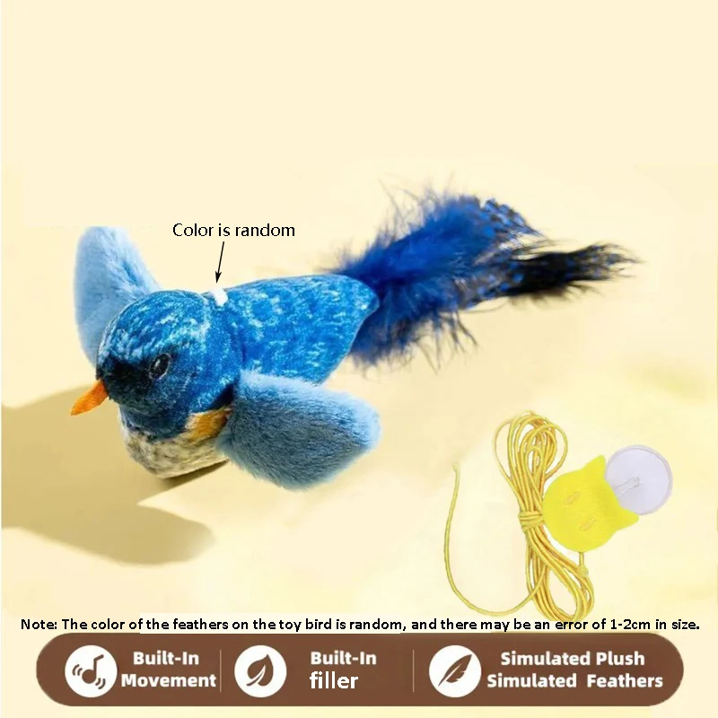 Katzenspielzeug Mit Vogelgeräuschen Zur Unterhaltung, Elastisches Seil Zur Langeweile-Bekämpfung Und Zum Schutz Vor Kratzen Und Beißen Katzenspielzeug Mit Vogelgeräuschen Zur Unterhaltung, Elastisches Seil Zur Langeweile-Bekämpfung Und Zum Schutz Vor Kratzen Und Beißen - Image 9