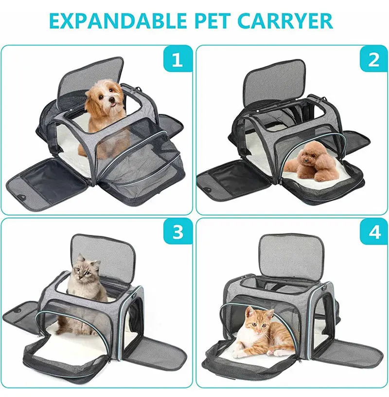 Pet Carriers Bag Portable Breathable Foldable Bag Cat Dog Carrier Bags Outgoing Outdoor Travel Pets Cats Handbag Safety Zippers Pet Carriers Bag Portable Breathable Foldable Bag Cat Dog Carrier Bags Outgoing Outdoor Travel Pets Cats Handbag Safety Zippers - Image 20