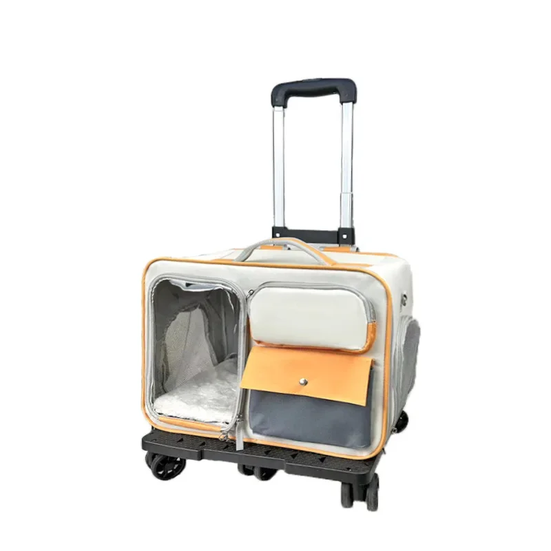 Cat Carrier Bag Pet Trolley Case Small Dog Luggage Bags Portable Cat Backpack Pushable Shoulder/Portable/Diagonal Bag Detachable Cat Carrier Bag Pet Trolley Case Small Dog Luggage Bags Portable Cat Backpack Pushable Shoulder/Portable/Diagonal Bag Detachable - Image 6