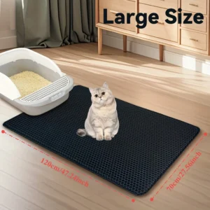 70x120cm Pet Cat Litter Mat Waterproof Double Layer Cat Litter Trapping Pet Litter Box Mat Clean Pad Products for Cats Accessori