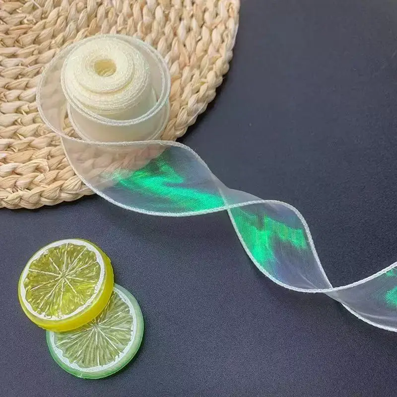 40Mm 10 Yards Fischschwanz-Organzaband, Reflektierendes, Irisierendes Band Mit Gewelltem Rand Für Geschenkverpackungen, Diy-Schleifen, Blumensträuße, Voile-Bänder 40Mm 10 Yards Fischschwanz-Organzaband, Reflektierendes, Irisierendes Band Mit Gewelltem Rand Für Geschenkverpackungen, Diy-Schleifen, Blumensträuße, Voile-Bänder - Image 22
