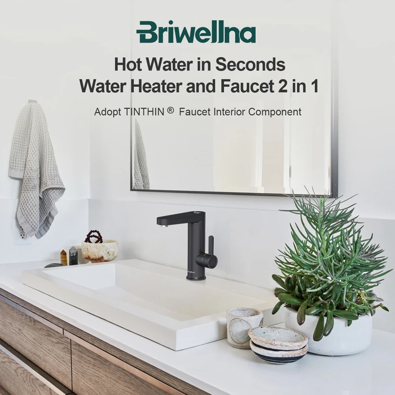 Briwellna Elektrischer Warmwasserbereiter, Warmwasserhahn, 2-In-1-Waschtischarmatur, Durchlauferhitzer, 220 V, Durchlauferhitzer, Wasserhahn Für Zuhause Briwellna Elektrischer Warmwasserbereiter, Warmwasserhahn, 2-In-1-Waschtischarmatur, Durchlauferhitzer, 220 V, Durchlauferhitzer, Wasserhahn Für Zuhause - Image 2