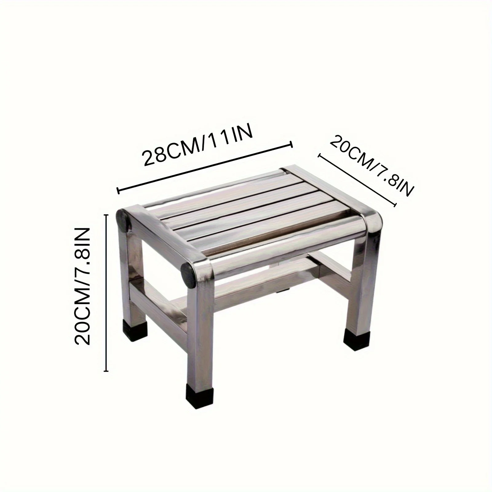 Multi Functional Stainless Steel Stool - Durable Thick &Amp; Sturdy Stool, Ideal For Living Room, Bathroom, Kitchen, Corridors Multi Functional Stainless Steel Stool - Durable Thick &Amp; Sturdy Stool, Ideal For Living Room, Bathroom, Kitchen, Corridors - Image 9