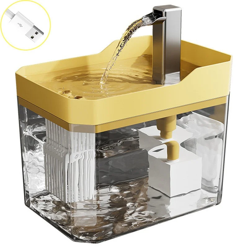 Usb-Katzenwasserbrunnen Mit Automatischem Filter, Transparenter, Trocken Brennender Umlaufspender, Inklusive Pumpe Für Katzen Usb-Katzenwasserbrunnen Mit Automatischem Filter, Transparenter, Trocken Brennender Umlaufspender, Inklusive Pumpe Für Katzen - Image 6