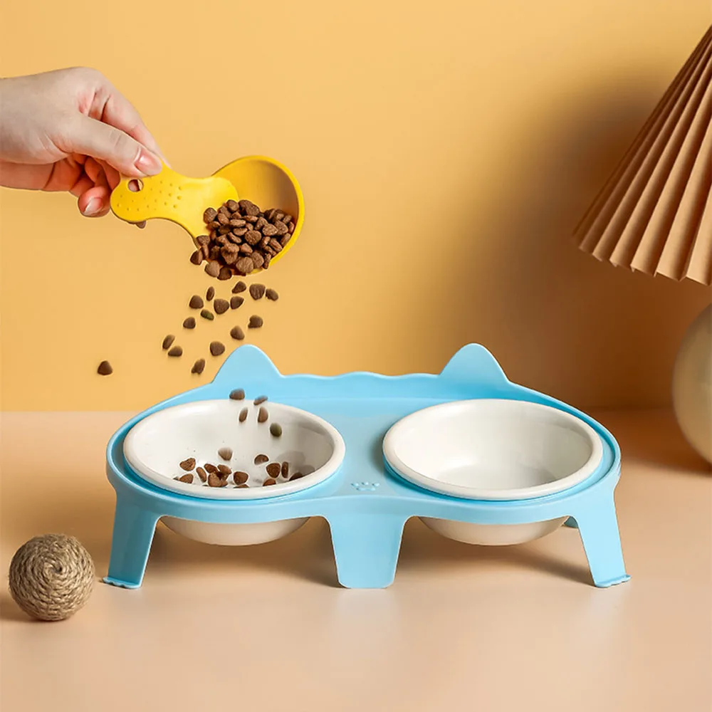 Ceramic Cat Bowl Double Bowl - Elevated Slanted Pet Food Water Bowls, High-Quality Kitten Feeding Drinking Bowls, Pet Supplies Ceramic Cat Bowl Double Bowl - Elevated Slanted Pet Food Water Bowls, High-Quality Kitten Feeding Drinking Bowls, Pet Supplies - Image 4