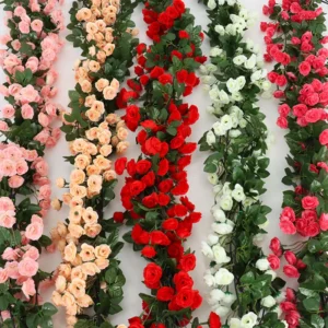 2,5 m 1,8 m Rose Künstliche Blume Rebe Für Hochzeit Girlande Weiß Rosa Hause Zimmer Hochzeit Dekoration Seide Künstliche Rose rebe Han