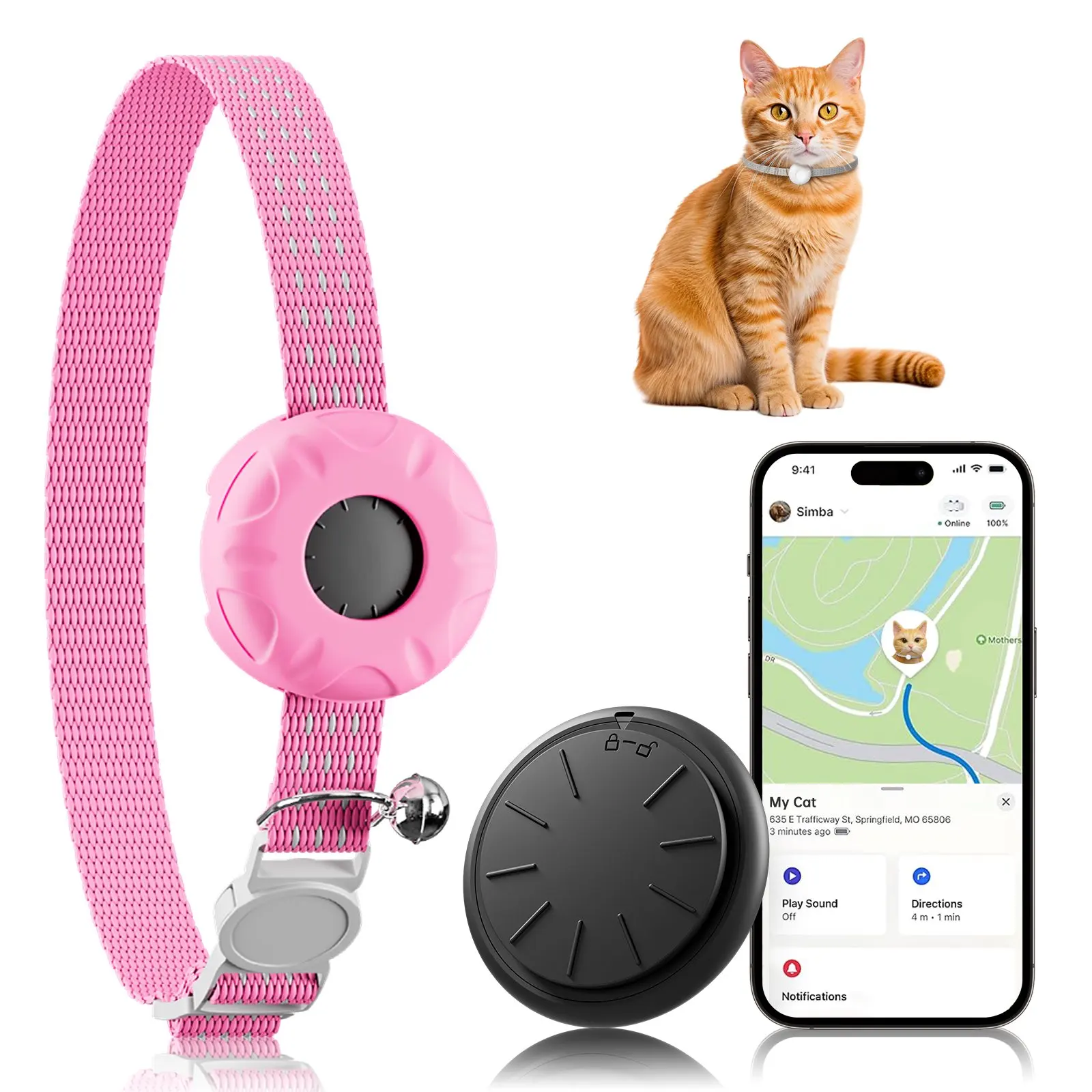 Gps-Tracker, Wasserdichter Haustier-Tracker Für Katzen, Gps-Tracker-Halsband Für Katzen Mit Elastischer Sicherheitsschnalle (Nur Ios), Keine Monatliche Gebühr Gps-Tracker, Wasserdichter Haustier-Tracker Für Katzen, Gps-Tracker-Halsband Für Katzen Mit Elastischer Sicherheitsschnalle (Nur Ios), Keine Monatliche Gebühr - Image 10