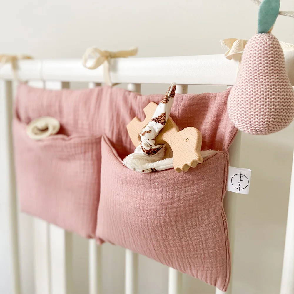 Babybett-Organizer, Kinderbett, Caddy, Bett, Aufbewahrungstasche, 2 Taschen, Nachttisch, Hängende Windel, Kinderzimmer, Spielzeug, Tasche, Windeln, Kinderwagen, Organisieren Babybett-Organizer, Kinderbett, Caddy, Bett, Aufbewahrungstasche, 2 Taschen, Nachttisch, Hängende Windel, Kinderzimmer, Spielzeug, Tasche, Windeln, Kinderwagen, Organisieren - Image 5