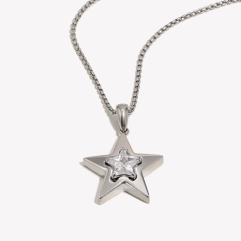 E.b.belle Halskette Mit Wassertropfen-Zirkon-Anhänger Für Damen, 18 Karat Vergoldete Edelstahl-Halsketten, Eleganter Damenschmuck, Geschenk E.b.belle Halskette Mit Wassertropfen-Zirkon-Anhänger Für Damen, 18 Karat Vergoldete Edelstahl-Halsketten, Eleganter Damenschmuck, Geschenk - Image 7