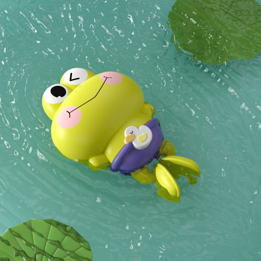 Wind-Up Swimming Frog Bath Toys For Toddlers, No Battery Mold-Free Abs Montessori Water Toy For Kids Wind-Up Swimming Frog Bath Toys For Toddlers, No Battery Mold-Free Abs Montessori Water Toy For Kids - Image 8