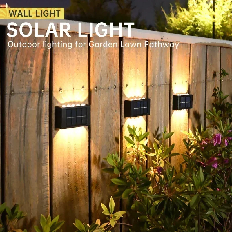 Solar-Led-Leuchte, Wasserdichte Außenwandleuchte, Dämmerungssensor-Zaunbeleuchtung Für Garten, Hof, Veranda, Gehweg, Camping, Heim-Dekoration Solar-Led-Leuchte, Wasserdichte Außenwandleuchte, Dämmerungssensor-Zaunbeleuchtung Für Garten, Hof, Veranda, Gehweg, Camping, Heim-Dekoration - Image 5