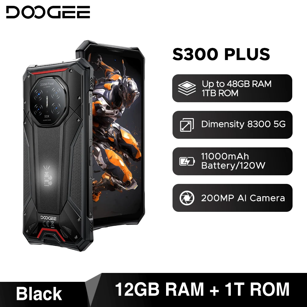Doogee S300 Plus 5G Outdoor-Smartphone – 12 Gb Ram, 1 Tb, 200-Mp-Kamera, 11.000 Mah, 120 W, 6,78 Zoll Doogee S300 Plus 5G Outdoor-Smartphone – 12 Gb Ram, 1 Tb, 200-Mp-Kamera, 11.000 Mah, 120 W, 6,78 Zoll - Image 9