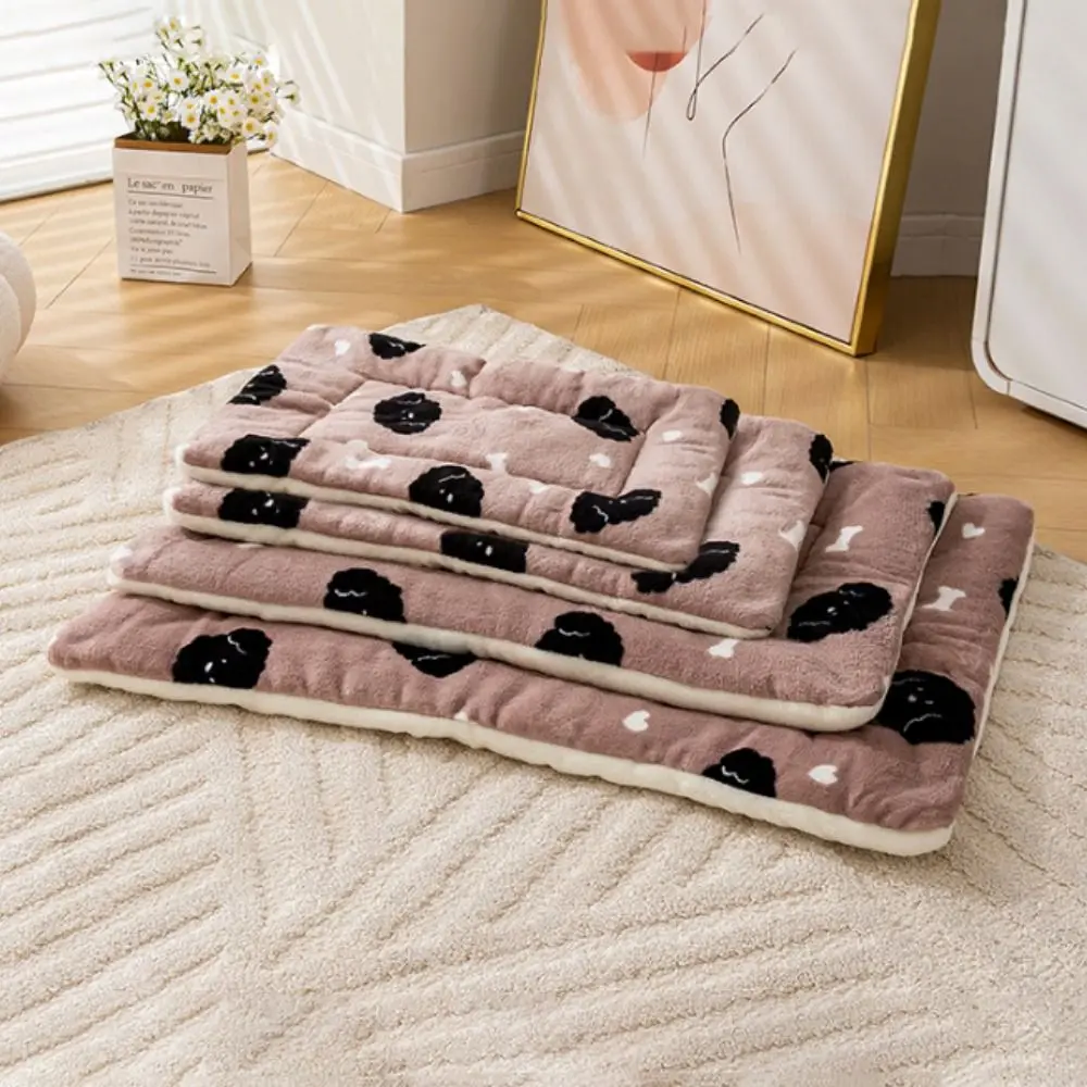 Katze Bett Matte Cartoon Katze Schlaf Matte Verdickte Warme Katze Decke Matte Weiche Korallen Fleece Haustier Nest Pad Für Hunde Welpen Katzen Katze Bett Matte Cartoon Katze Schlaf Matte Verdickte Warme Katze Decke Matte Weiche Korallen Fleece Haustier Nest Pad Für Hunde Welpen Katzen - Image 3