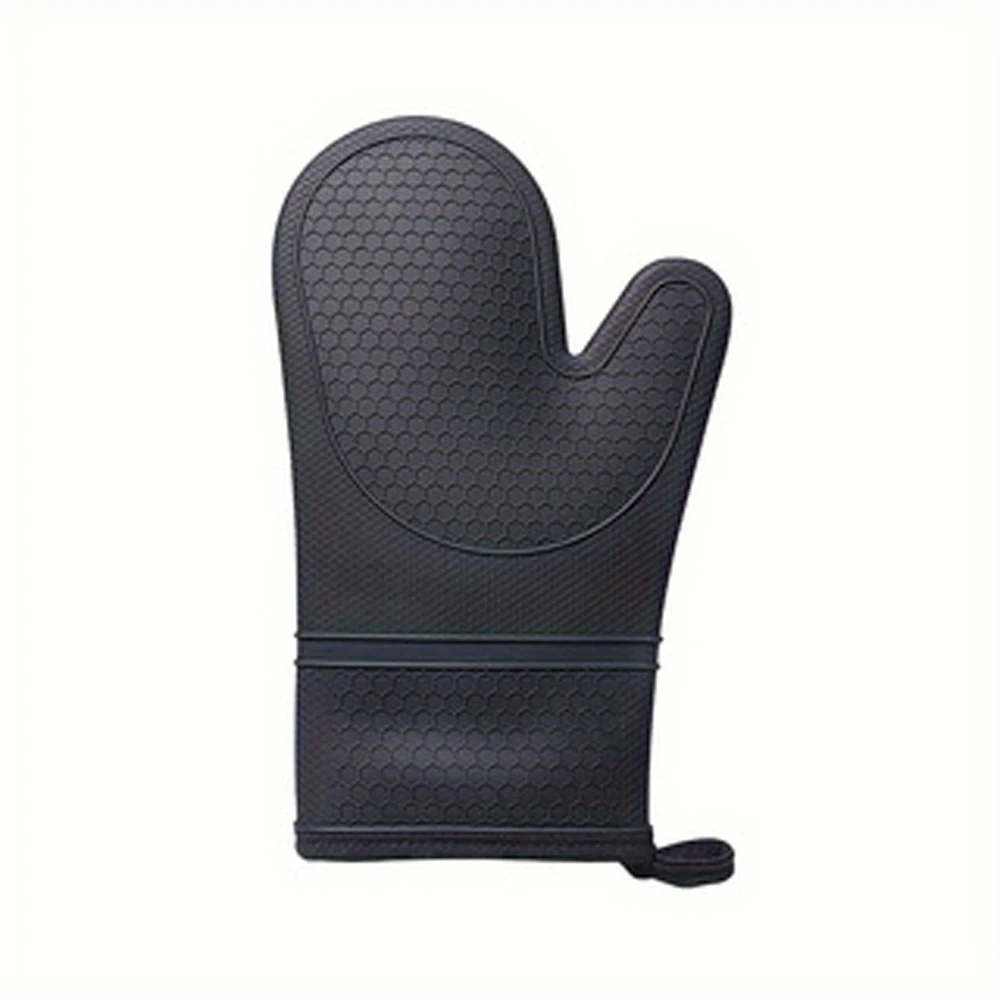 Hitzebeständiges Silikon-Ofenhandschuh-Set Mit Weichem Baumwollfutter, Lange, Flexible, Dicke Silikon-Ofenhandschuhe, Küchenhandschuh Hitzebeständiges Silikon-Ofenhandschuh-Set Mit Weichem Baumwollfutter, Lange, Flexible, Dicke Silikon-Ofenhandschuhe, Küchenhandschuh - Image 3