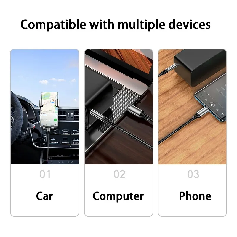 Usb-C Zu 3,5-Mm-Klinke Adapter – Typ-C Audio-Konverter Für Kopfhörer, Aux-Geräte, Smartphones, Tablets &Amp; Laptops Usb-C Zu 3,5-Mm-Klinke Adapter – Typ-C Audio-Konverter Für Kopfhörer, Aux-Geräte, Smartphones, Tablets &Amp; Laptops - Image 5