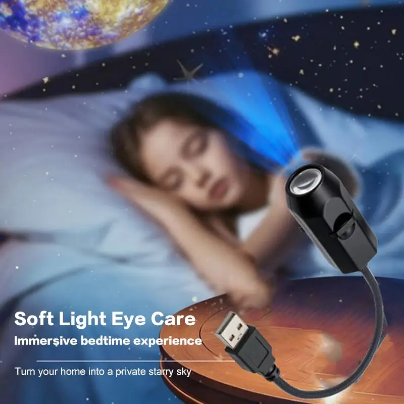 Usb-Sternenhimmel-Projektor Mit Mond- Und Erdprojektion – Romantisches Nachtlicht Für Schlafzimmer, Decke, Wand &Amp; Stimmungsvolle Dekoration Usb-Sternenhimmel-Projektor Mit Mond- Und Erdprojektion – Romantisches Nachtlicht Für Schlafzimmer, Decke, Wand &Amp; Stimmungsvolle Dekoration - Image 2