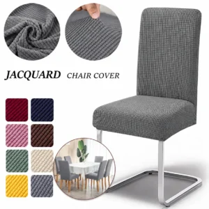 Jacquard-Stuhlbezug, robuster, elastischer Stoffbezug für Esszimmerstühle, Stühle, dehnbar, für Küchen, Zuhause, Wohnzimmer, Dekoration