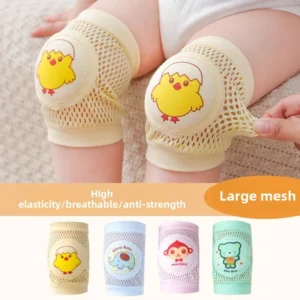 Baby Knee Pads 1 Pair - Thin Summer Crawling Protection, Anti-Fall Learning to Walk Gear for Infants & Toddlers