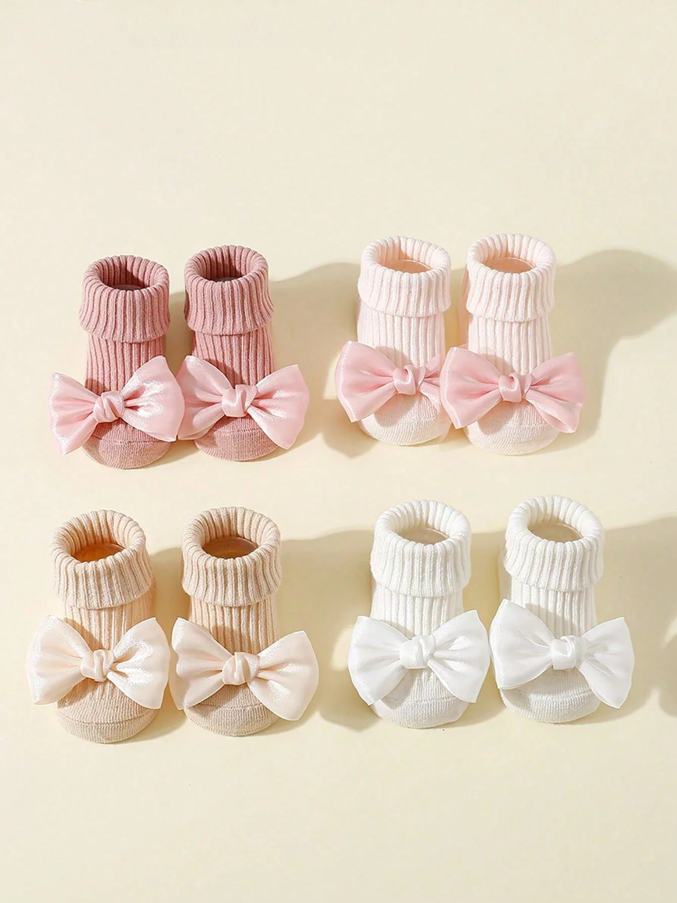 4 Pairs Toddler Socks With Bows, Soft Cotton Cute Ankle Socks For Infants Girls, Fashion Anty-Slip Newborn Baby Socks 0-24 Months 4 Pairs Toddler Socks With Bows, Soft Cotton Cute Ankle Socks For Infants Girls, Fashion Anty-Slip Newborn Baby Socks 0-24 Months