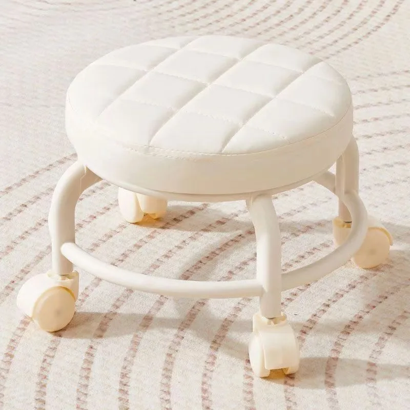 Pulley, Low Stool, Universal Wheel, Small Stool, Seat With Wheels, Children'S Multi-Functional Shoe Changing Stool, Round Stool Pulley, Low Stool, Universal Wheel, Small Stool, Seat With Wheels, Children'S Multi-Functional Shoe Changing Stool, Round Stool - Image 4