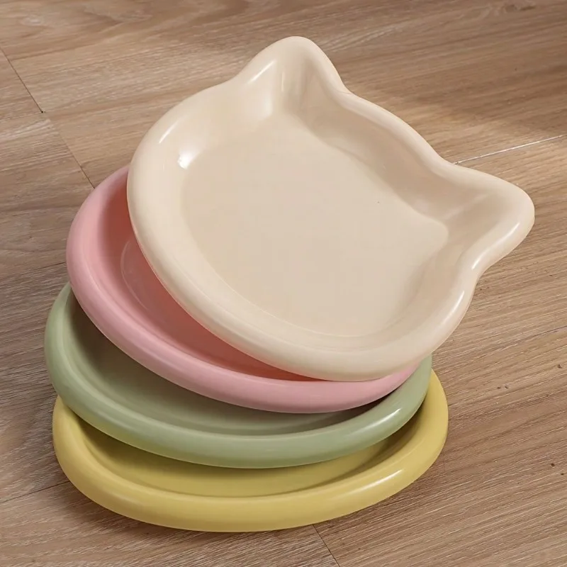 Home Pet Cat Bowl - Plastic Food Dish For Kittens Low-Profile Bowl For Canned Snacks Freeze-Dried Non-Slip Cat Feeding Plate Home Pet Cat Bowl - Plastic Food Dish For Kittens Low-Profile Bowl For Canned Snacks Freeze-Dried Non-Slip Cat Feeding Plate