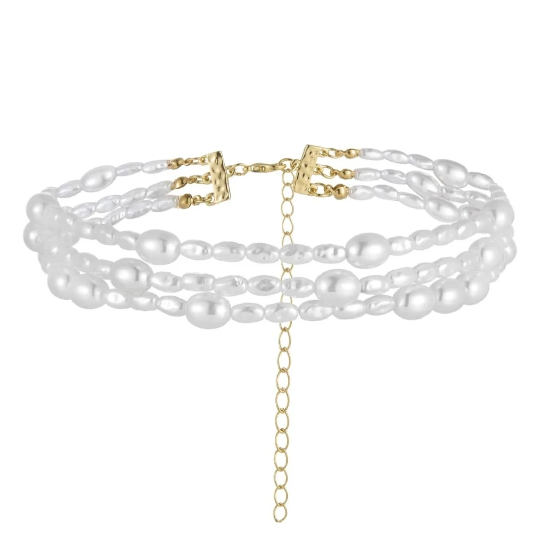 2024 Neue Einfache Barock Imitation Perle Kette Choker Halskette Elegante Temperament Perlen Halskette Frauen Hochzeit Schmuck 2024 Neue Einfache Barock Imitation Perle Kette Choker Halskette Elegante Temperament Perlen Halskette Frauen Hochzeit Schmuck - Image 3