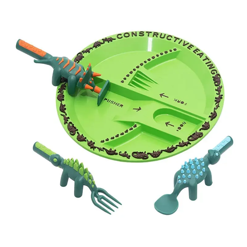 4Pcs Neue Auto Bulldozer Bagger Schaufel Platte Messer Gabel Löffel Sets Bpa Frei Kinder Löffel Geschirr Set Kinder Geschirr Anzug 4Pcs Neue Auto Bulldozer Bagger Schaufel Platte Messer Gabel Löffel Sets Bpa Frei Kinder Löffel Geschirr Set Kinder Geschirr Anzug - Image 3