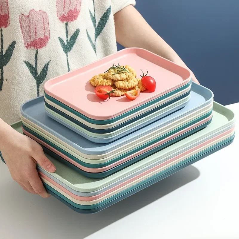 Kunststoff-Serviertablett Für Zuhause, Tee, Obst, Dessert, Rutschfest, Kratzfest, Kunststoff, Zum Kochen Von Lebensmitteln, Aufbewahrungstablett Für Küchenutensilien Kunststoff-Serviertablett Für Zuhause, Tee, Obst, Dessert, Rutschfest, Kratzfest, Kunststoff, Zum Kochen Von Lebensmitteln, Aufbewahrungstablett Für Küchenutensilien - Image 2
