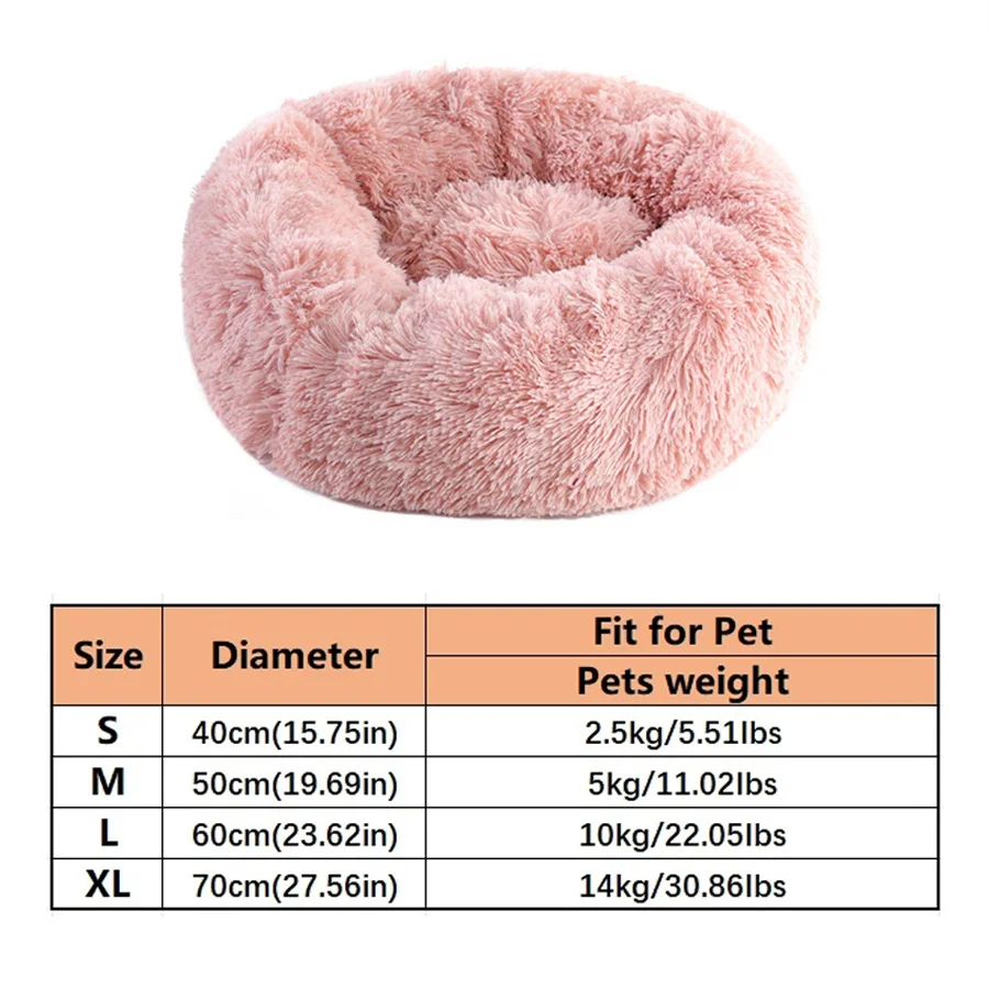 Soft Pet Cat Bed Pad Plush Warm Faux Fur Dog Calm Bed Donut Round Bed Comfortable Sleeping Washable For Small Medium Dog And Cat Soft Pet Cat Bed Pad Plush Warm Faux Fur Dog Calm Bed Donut Round Bed Comfortable Sleeping Washable For Small Medium Dog And Cat - Image 8