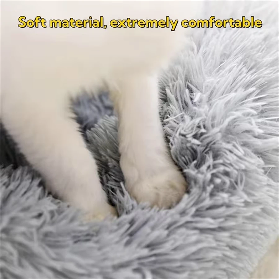 Soft Pet Cat Bed Pad Plush Warm Faux Fur Dog Calm Bed Donut Round Bed Comfortable Sleeping Washable For Small Medium Dog And Cat Soft Pet Cat Bed Pad Plush Warm Faux Fur Dog Calm Bed Donut Round Bed Comfortable Sleeping Washable For Small Medium Dog And Cat - Image 12