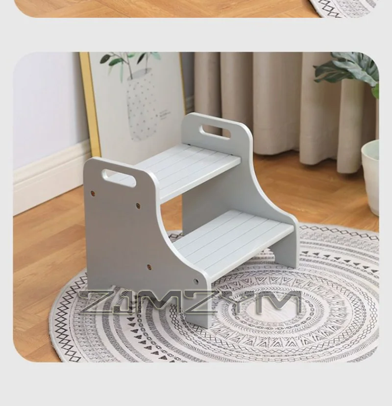 Solid Wood 2 Step Footstool Sturdy Kitchen Ladder Compact Stair Steps For Home Use Up To Washer Shoe Changing Stool Solid Wood 2 Step Footstool Sturdy Kitchen Ladder Compact Stair Steps For Home Use Up To Washer Shoe Changing Stool - Image 25