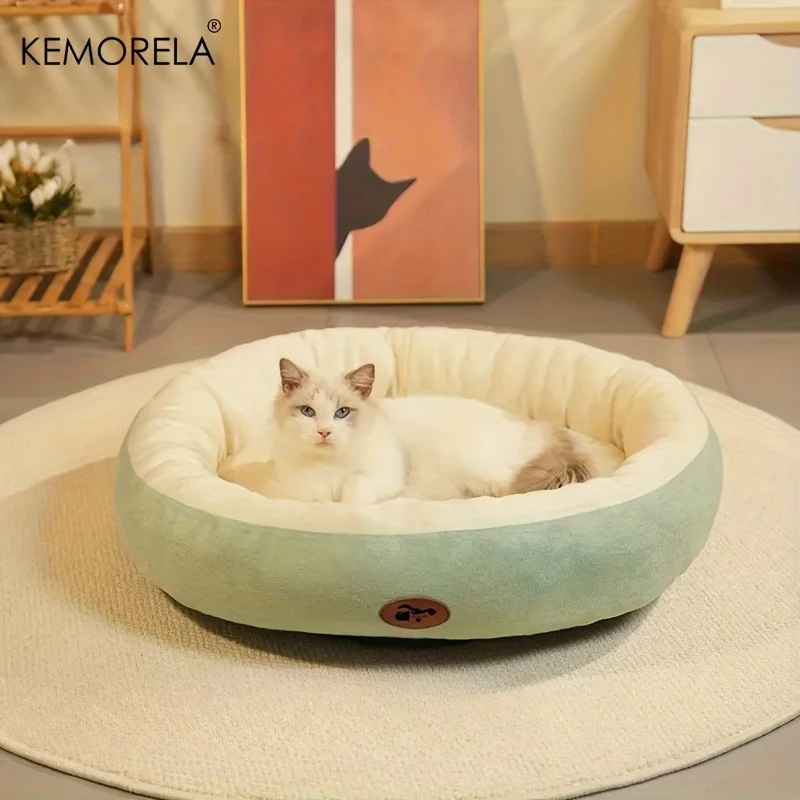 Cozy Oval Snuggle Pet Bed, Plush &Amp; Thickened Cat Bed Warm And Secure Bed For Cats And Small Medium Dogs, All Seasons Cozy Oval Snuggle Pet Bed, Plush &Amp; Thickened Cat Bed Warm And Secure Bed For Cats And Small Medium Dogs, All Seasons - Image 7