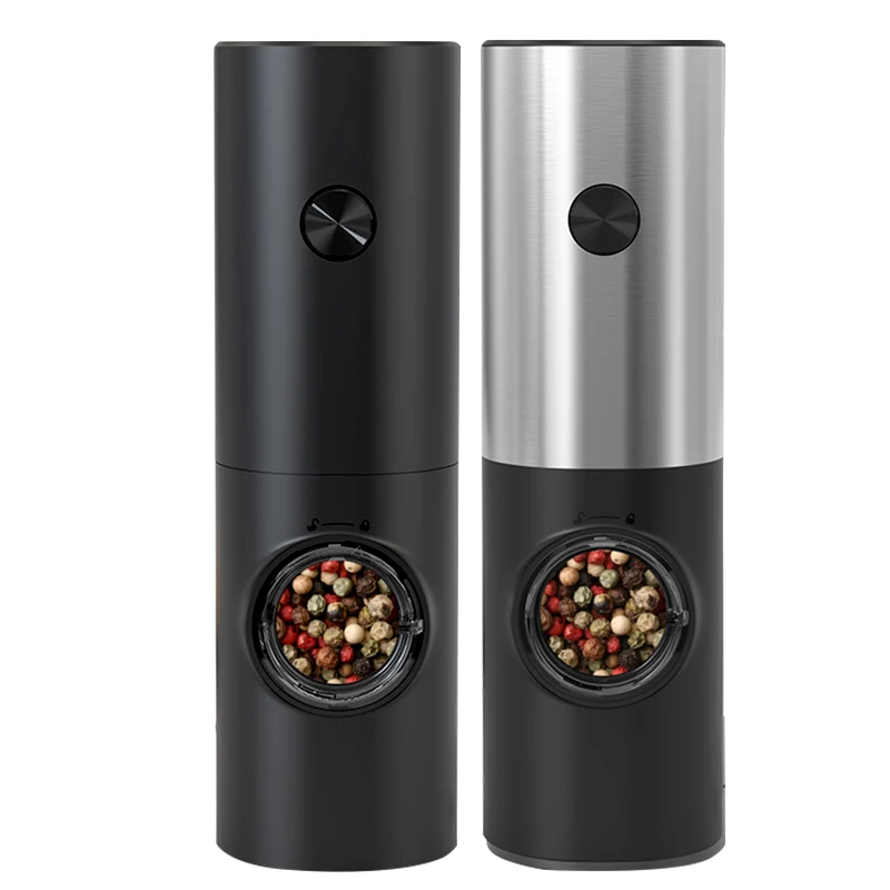 Electric Automatic Mill Pepper And Salt Grinder With Base Set Battery Powered With Led Light Adjustable Coarseness Kitchen Tool Electric Automatic Mill Pepper And Salt Grinder With Base Set Battery Powered With Led Light Adjustable Coarseness Kitchen Tool - Image 3