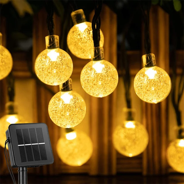 Solar Lichterketten Im Freien Led Kristall Kugel Lichter Wasserdicht Solar Girlanden Lichterkette Für Garten Weihnachten Outdoor-Dekor Solar Lichterketten Im Freien Led Kristall Kugel Lichter Wasserdicht Solar Girlanden Lichterkette Für Garten Weihnachten Outdoor-Dekor - Image 7