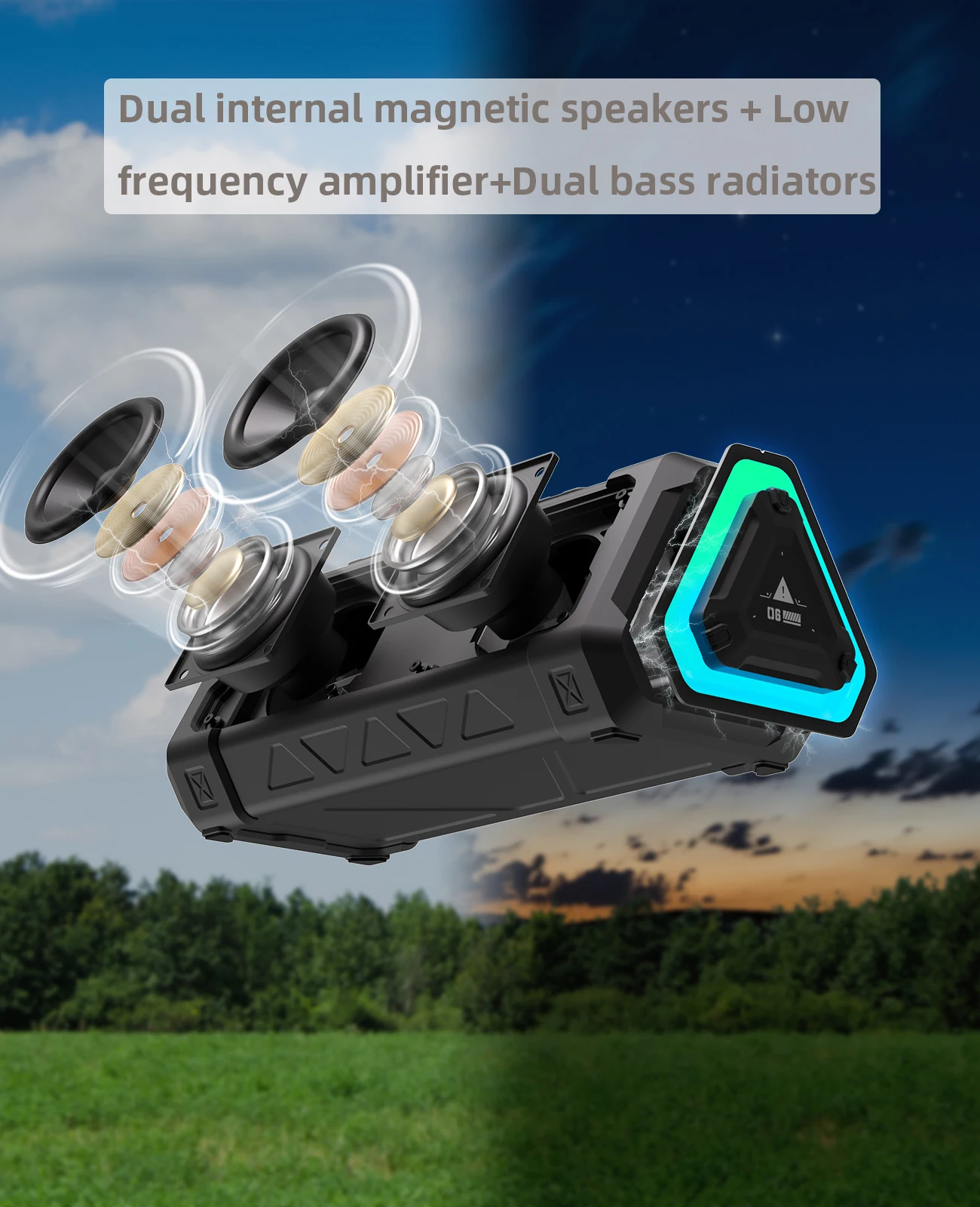 Mlove P3 Outdoor-Bluetooth-Lautsprecher – 40 W, Bluetooth 5.3, Stereo-Sound, Ipx7 Wasserdicht, Micro-Sd-Karte &Amp; Rgb-Licht Mlove P3 Outdoor-Bluetooth-Lautsprecher – 40 W, Bluetooth 5.3, Stereo-Sound, Ipx7 Wasserdicht, Micro-Sd-Karte &Amp; Rgb-Licht - Image 3