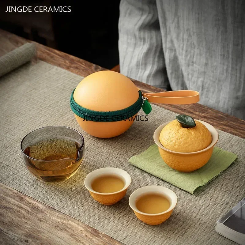Anpassen Des Chinesischen Teesets Keramik Tragbare Teekanne Set Reise Gaiwan Tee Tassen Tee Zeremonie Zubehör Ein Topf Zwei Tasse Anzug Anpassen Des Chinesischen Teesets Keramik Tragbare Teekanne Set Reise Gaiwan Tee Tassen Tee Zeremonie Zubehör Ein Topf Zwei Tasse Anzug