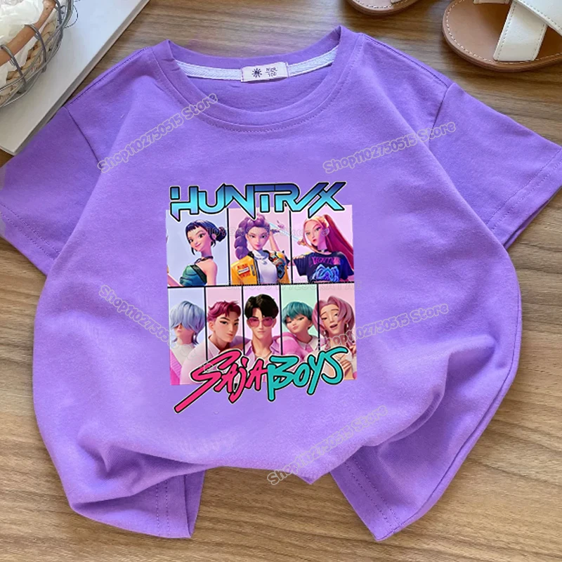 Summre Girl Kpop Demon Hunters Kleidung Rumi Mira Zoey Kurzarm-T-Shirt Für Kinder, Sommer, Lässige Oberteile, Cartoon-T-Shirt Aus Baumwolle Für Kleinkinder Summre Girl Kpop Demon Hunters Kleidung Rumi Mira Zoey Kurzarm-T-Shirt Für Kinder, Sommer, Lässige Oberteile, Cartoon-T-Shirt Aus Baumwolle Für Kleinkinder - Image 11