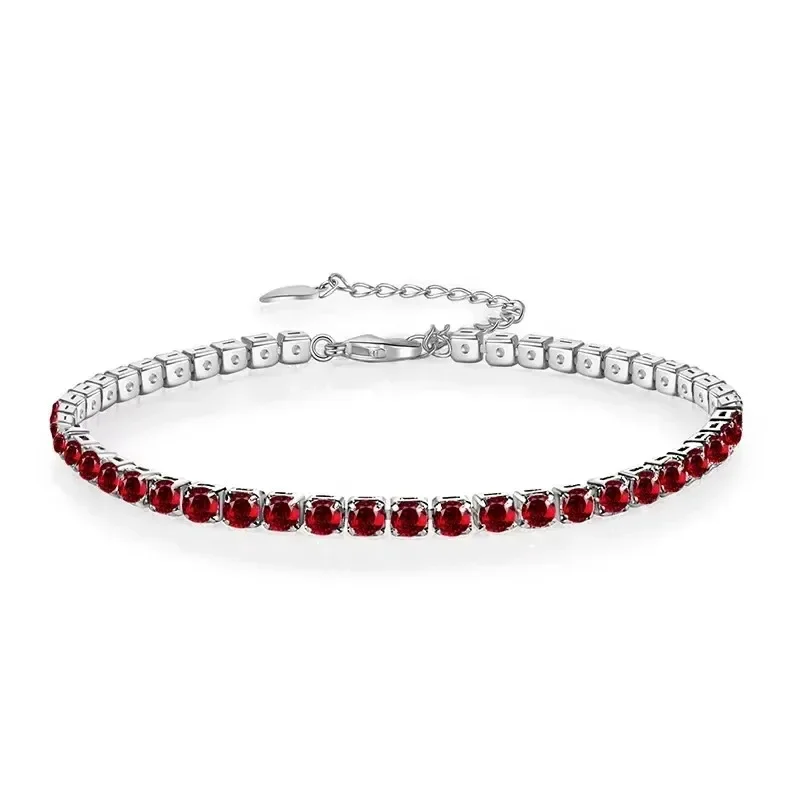 Neues Funkelndes Modisches Damen-Tennis-Zirkon-Armband Aus 925Er Sterlingsilber, Originelles Leichtes Luxus-Armband, Hochzeitsschmuck, Geschenk Neues Funkelndes Modisches Damen-Tennis-Zirkon-Armband Aus 925Er Sterlingsilber, Originelles Leichtes Luxus-Armband, Hochzeitsschmuck, Geschenk - Image 3