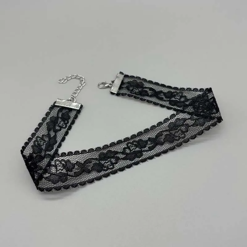 Kurze Spitze Halsband Halskette Für Frauen Mädchen Schwarz Weiß Farbe Mode Romantische Halskette Geschenk Für Party Großhandel Hals Schmuck Kurze Spitze Halsband Halskette Für Frauen Mädchen Schwarz Weiß Farbe Mode Romantische Halskette Geschenk Für Party Großhandel Hals Schmuck - Image 7