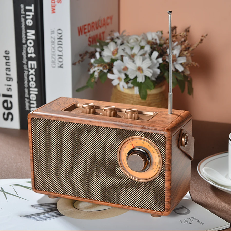 Retro Bluetooth-Lautsprecher – Tragbare Kabellose Stereo-Soundbox Mit Fm-Radio, Mp3-Player, Hochwertigem Klang &Amp; Wiederaufladbarem Akku Retro Bluetooth-Lautsprecher – Tragbare Kabellose Stereo-Soundbox Mit Fm-Radio, Mp3-Player, Hochwertigem Klang &Amp; Wiederaufladbarem Akku - Image 4