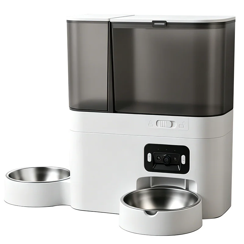 Intelligent Automatic Cat Feeder With Built-In Water Dispenser Integrated Pet Feeding Station Button-Wifi-Video Timed And Quanti Intelligent Automatic Cat Feeder With Built-In Water Dispenser Integrated Pet Feeding Station Button-Wifi-Video Timed And Quanti - Image 5