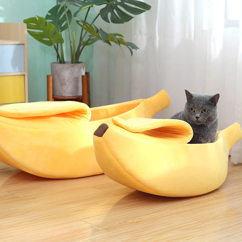Banana Cat Bed House Funny Cute Cozy Cat Mat Beds Warm Durable Portable Pet Basket Kennel Dog Cushion Cat Pet Supplies Banana Cat Bed House Funny Cute Cozy Cat Mat Beds Warm Durable Portable Pet Basket Kennel Dog Cushion Cat Pet Supplies - Image 4