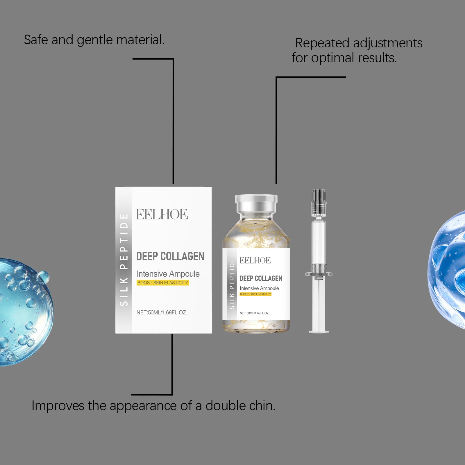 Seidenpeptid Intensiv-Lifting-Ampulle Tiefenwirksames Kollagen-Revitalisierungs-Essenz Gesichtsstraffendes Glättendes Anti-Aging-Serum Seidenpeptid Intensiv-Lifting-Ampulle Tiefenwirksames Kollagen-Revitalisierungs-Essenz Gesichtsstraffendes Glättendes Anti-Aging-Serum - Image 5
