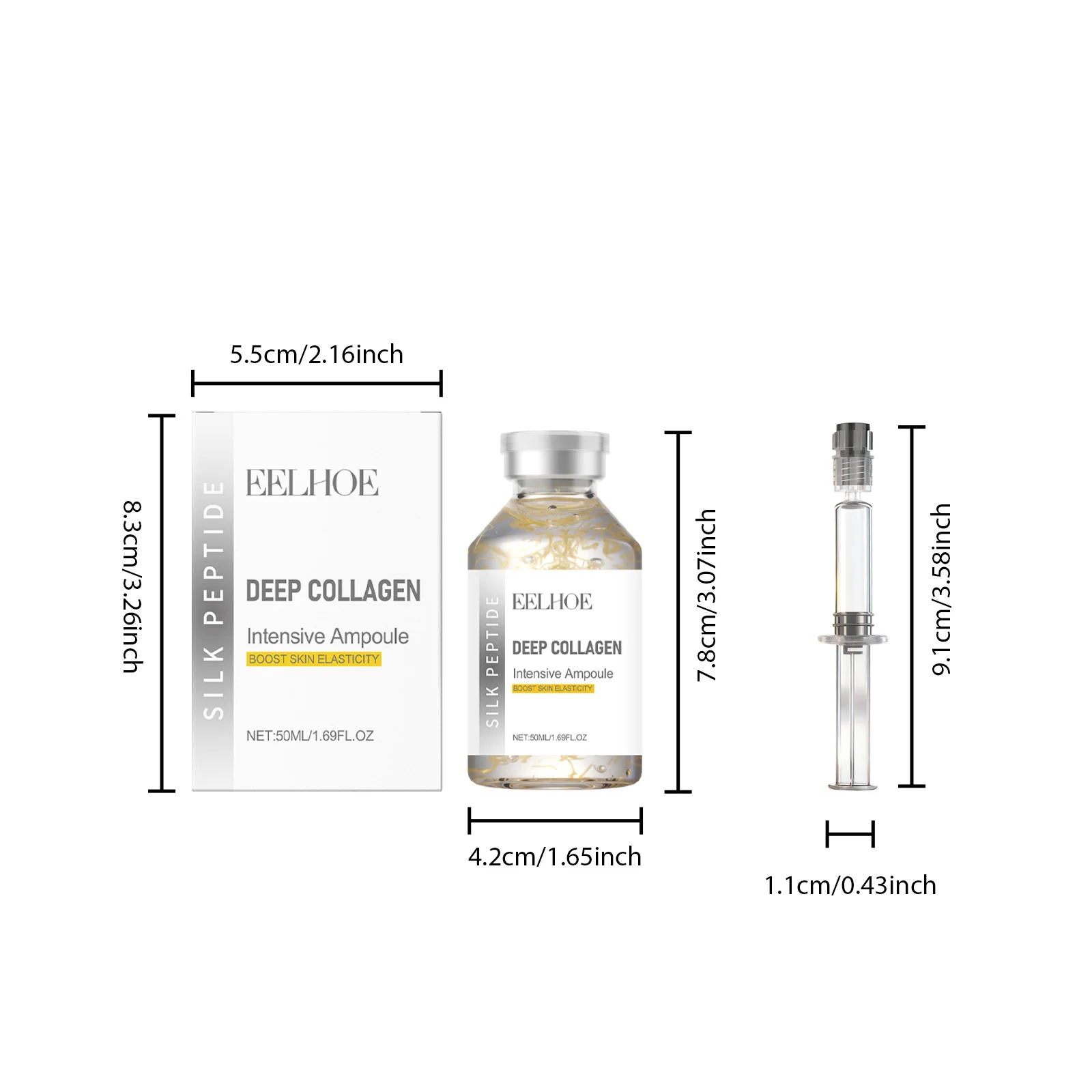 Seidenpeptid Intensiv-Lifting-Ampulle Tiefenwirksames Kollagen-Revitalisierungs-Essenz Gesichtsstraffendes Glättendes Anti-Aging-Serum Seidenpeptid Intensiv-Lifting-Ampulle Tiefenwirksames Kollagen-Revitalisierungs-Essenz Gesichtsstraffendes Glättendes Anti-Aging-Serum - Image 6